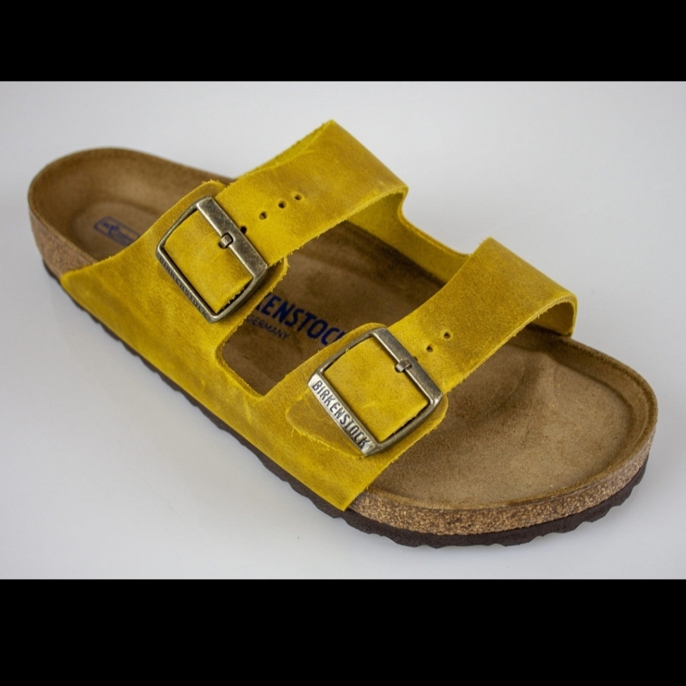 Birkenstock Arizona Soft Footbed Sandals in Ochre